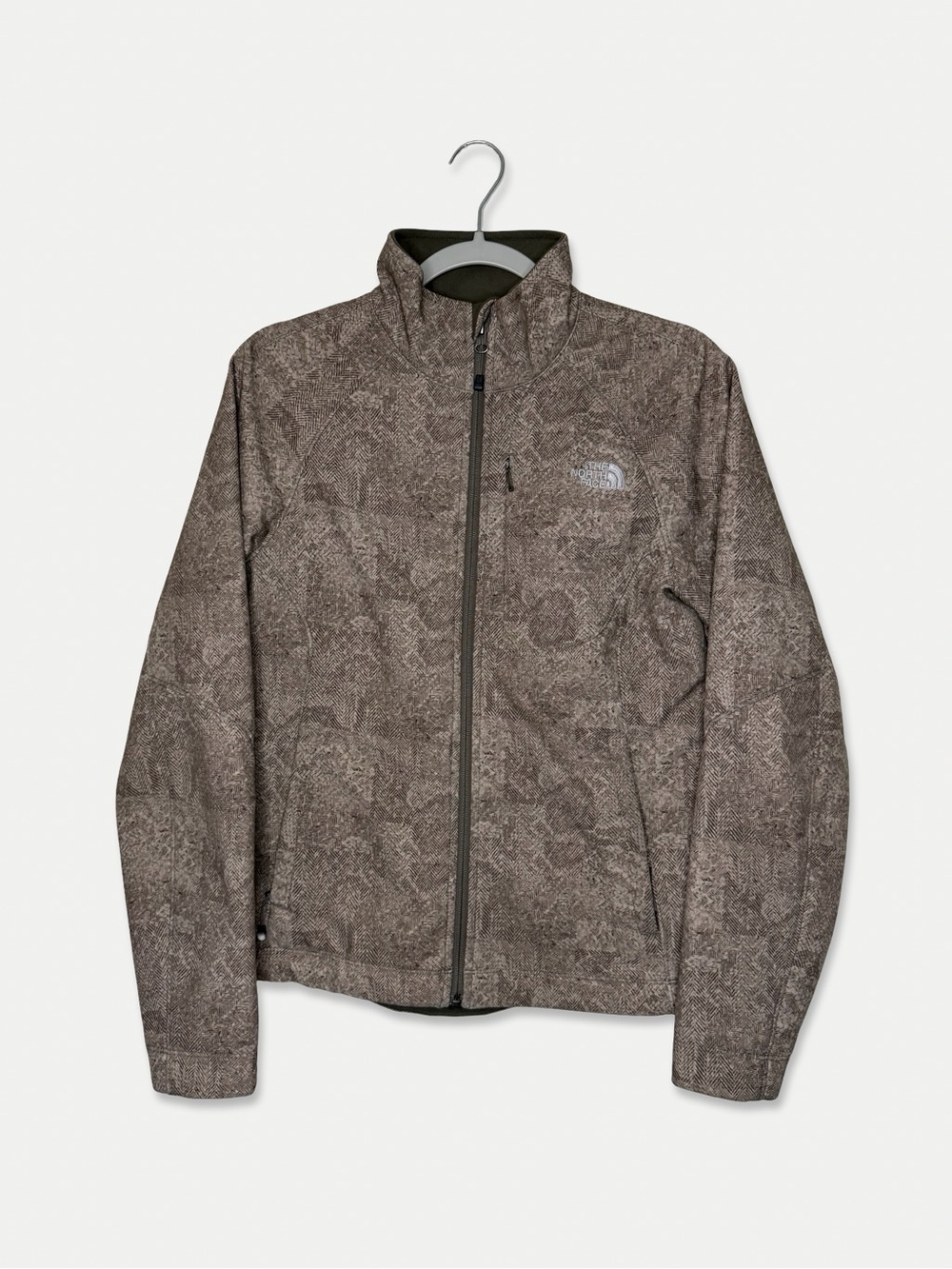The North Face Jacket Size M Full Zip Brown Design GUC